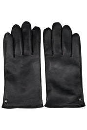 Leder Handschuhe - 000 - Schwarz