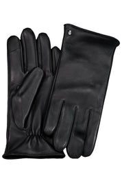 Leder Handschuhe - 000 - Schwarz