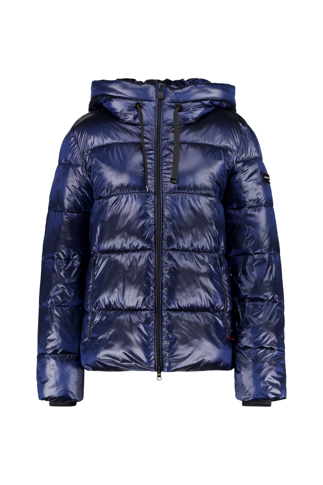 Steppjacke in Metallic-Optik - 518-midnight b - Blau