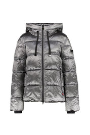 Steppjacke in Metallic-Optik - 935-iron - Grau