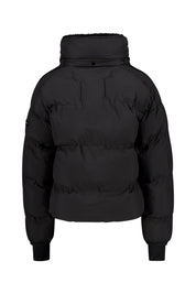 Steppjacke mit einrollbarer Kapuze - 99-black - Schwarz