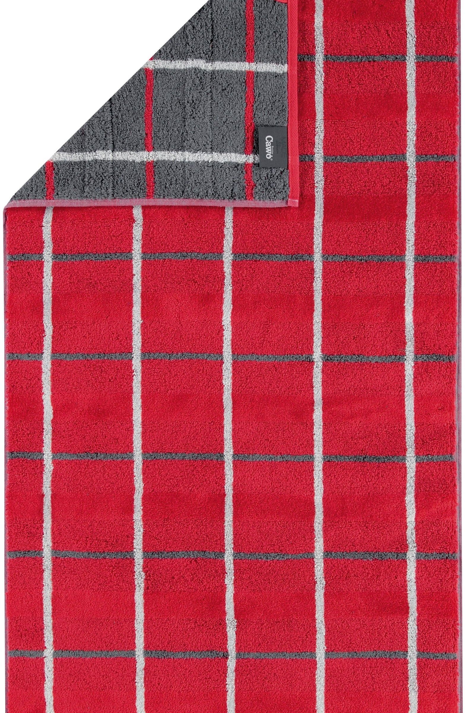 Handtuch 50x100 - 27 - Grau | Rot