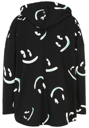 Sweatshirt mit Allover-Print - 73-WintergrUEn - Schwarz