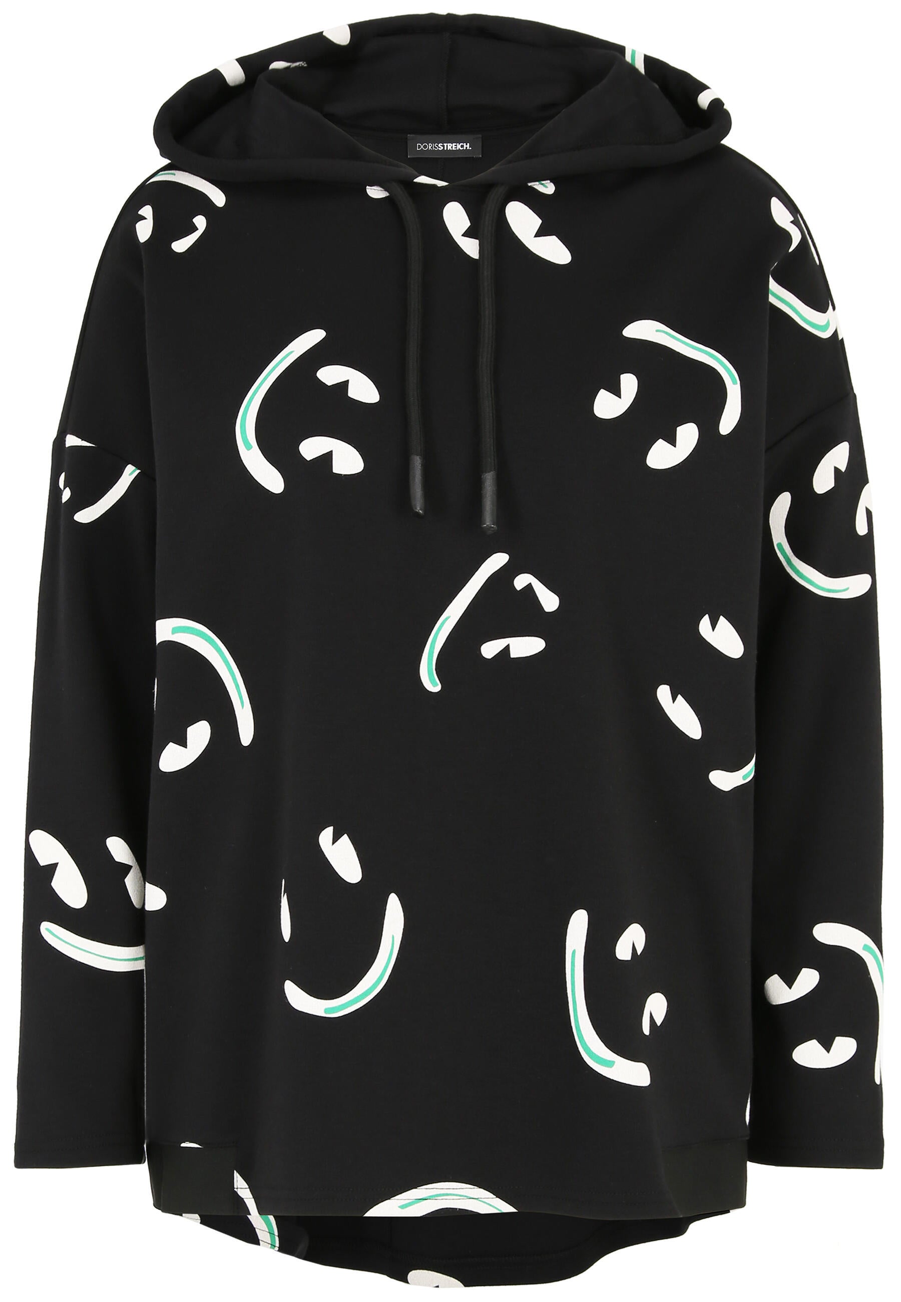 Sweatshirt mit Allover-Print - 73-WintergrUEn - Schwarz