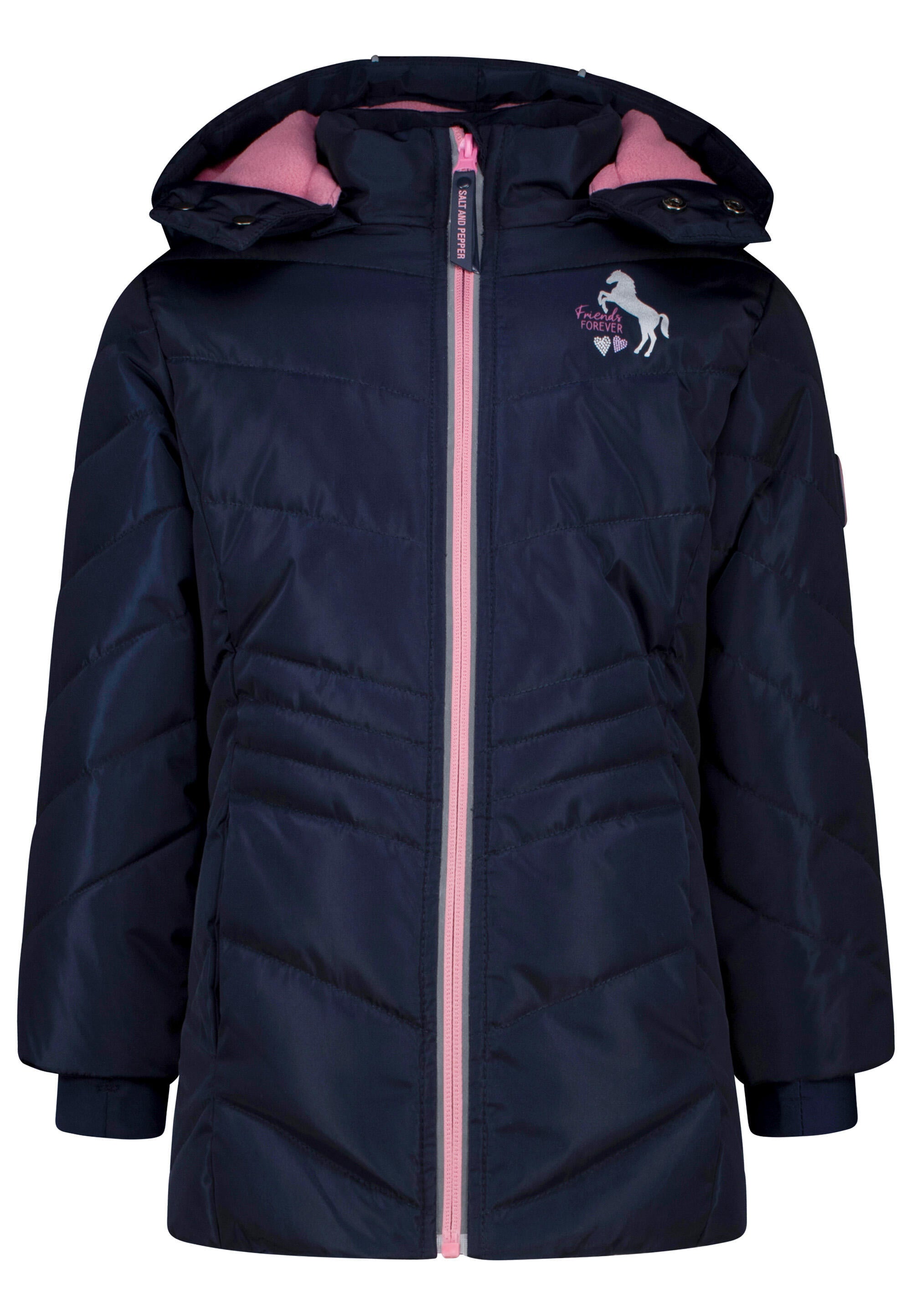 Winterjacke mit abnehmbarer Kapuze - 4750-true navy - Blau