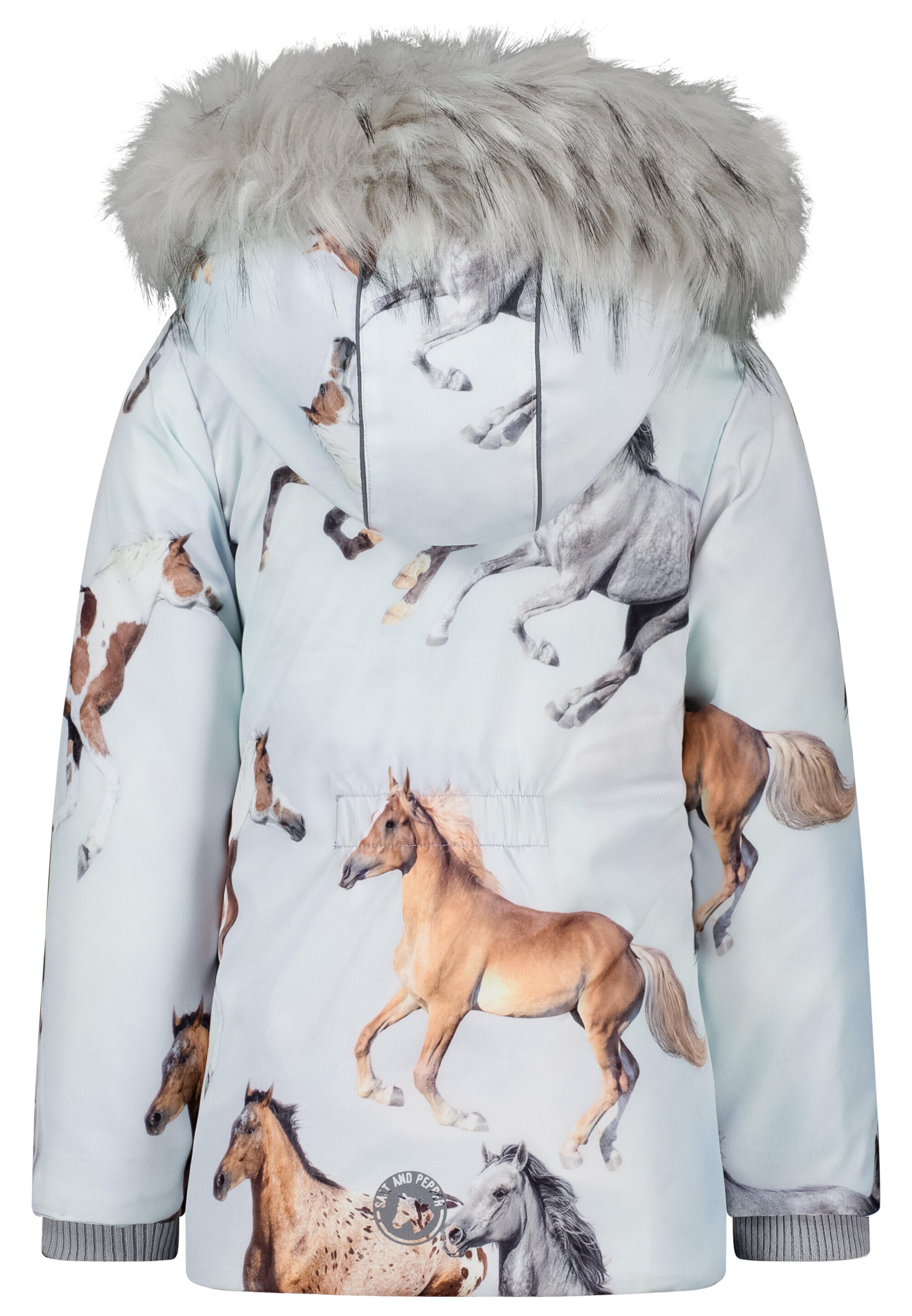 Winterjacke mit Allover-Print - 9000-multi - Blau