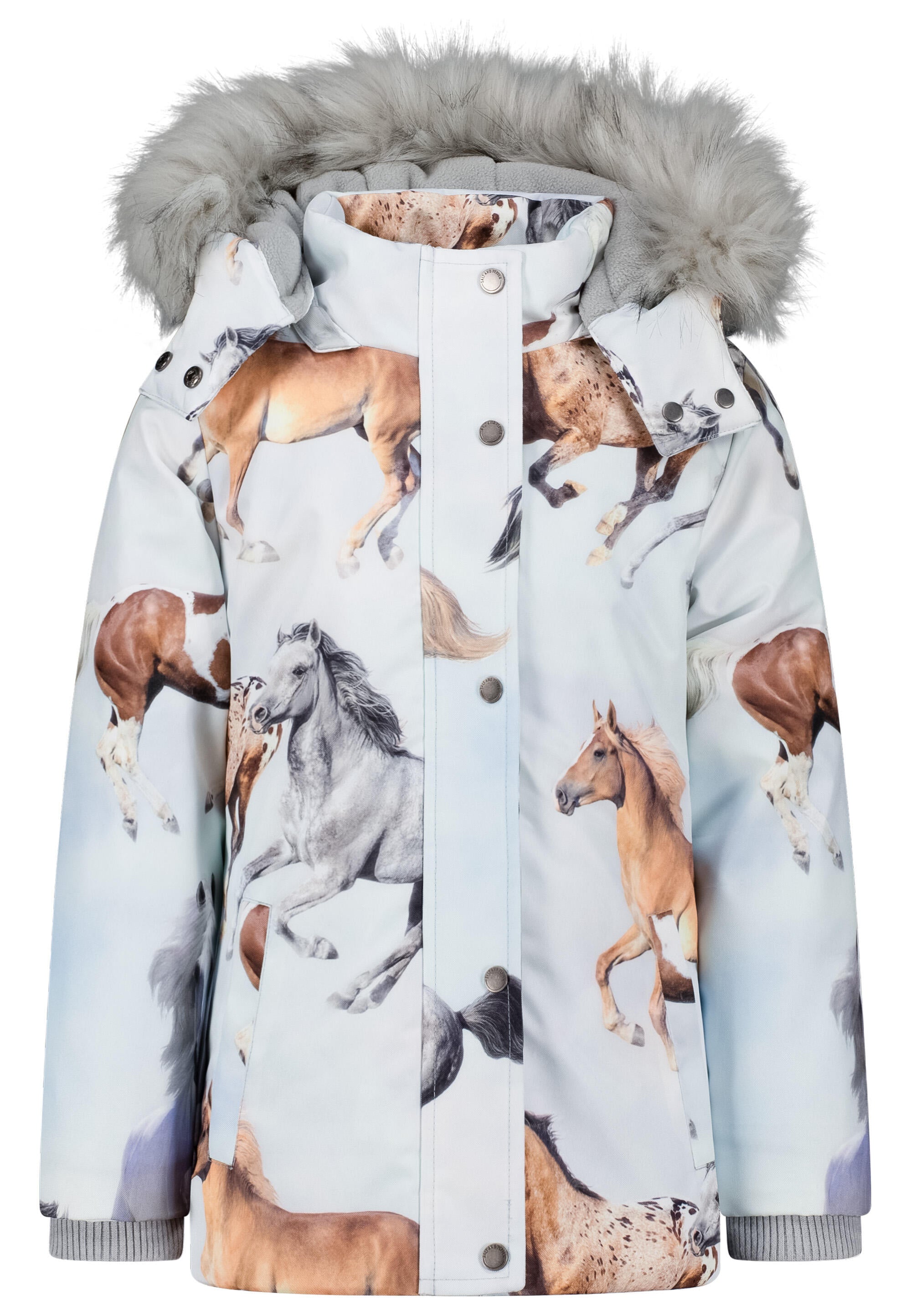 Winterjacke mit Allover-Print - 9000-multi - Blau