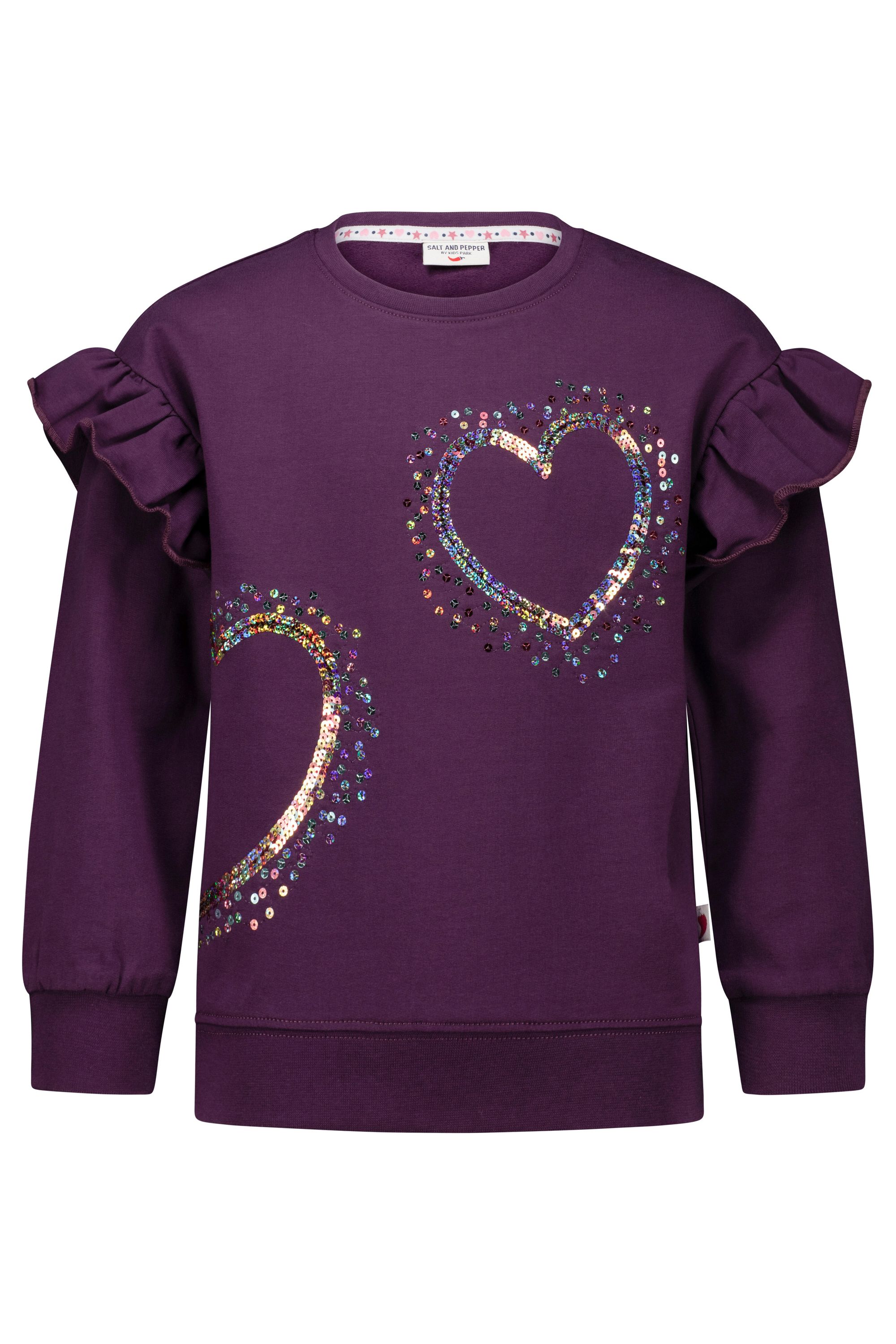 Sweatshirt mit Pailletten - 7815-blackberry - Violett