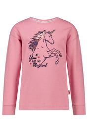 Sweatshirt mit Einhorn - 8254-dusty rose - Rosa