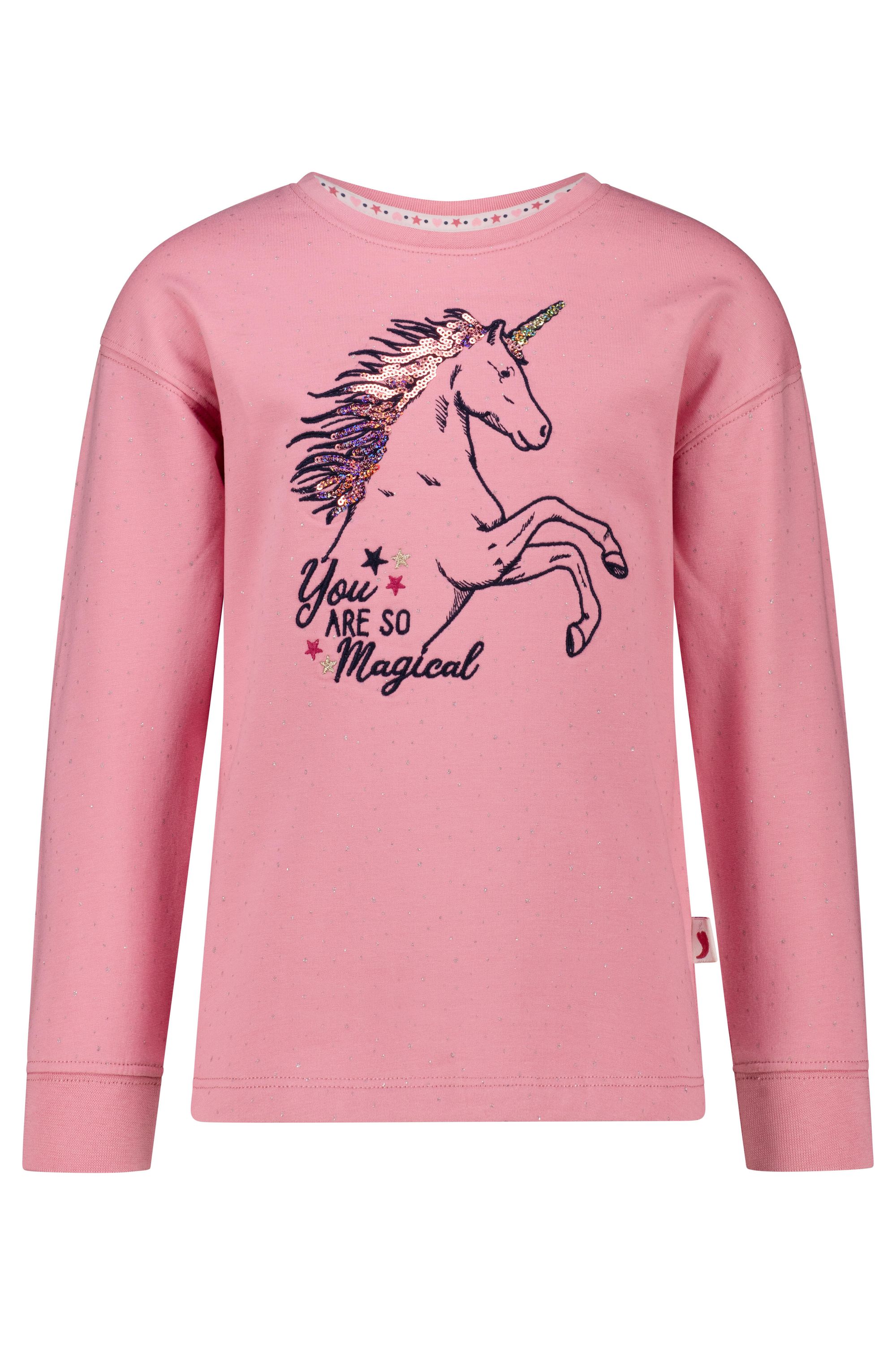 Sweatshirt mit Einhorn - 8254-dusty rose - Rosa