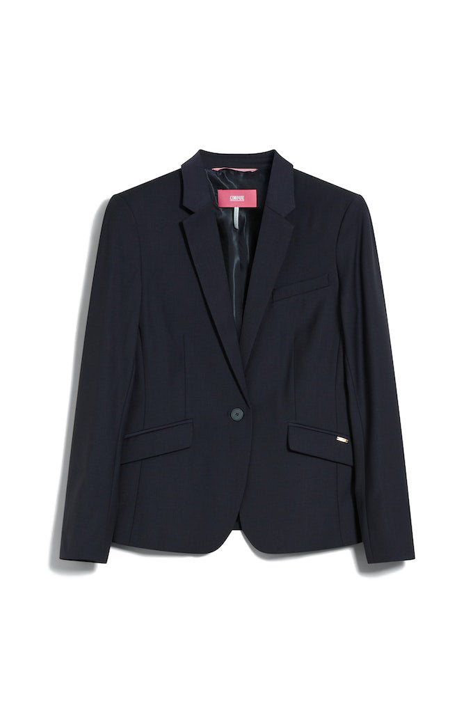 Blazer mit Pattentaschen - 69 - Blau