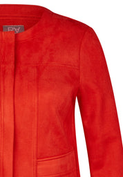 Leichte Jacke mit Pattentaschen - 3263-Safran - Rot