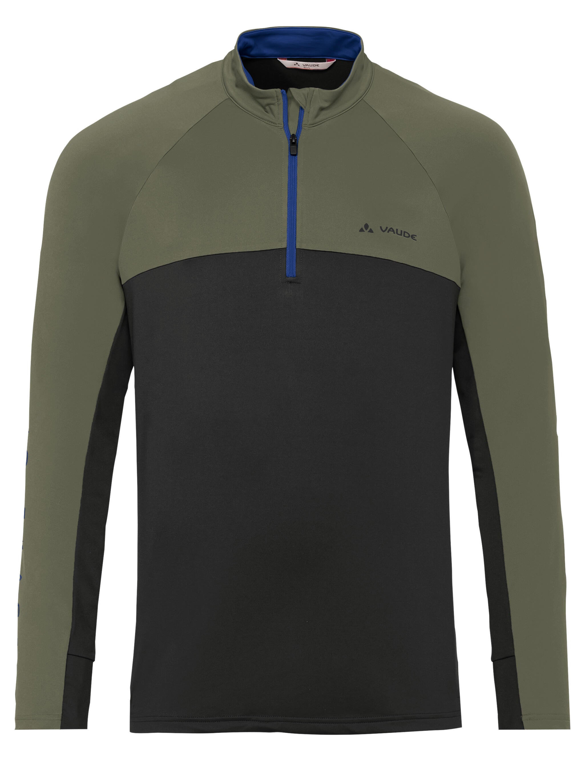 Fahrrad Longsleeve mit half Zip - 673-cedar wood - Khaki | Blau | Schwarz