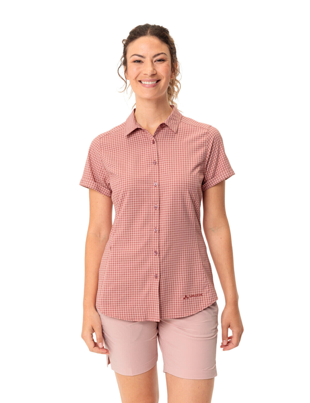 Kurzärmelige Funktionsbluse - 168-soft rose - Rosa