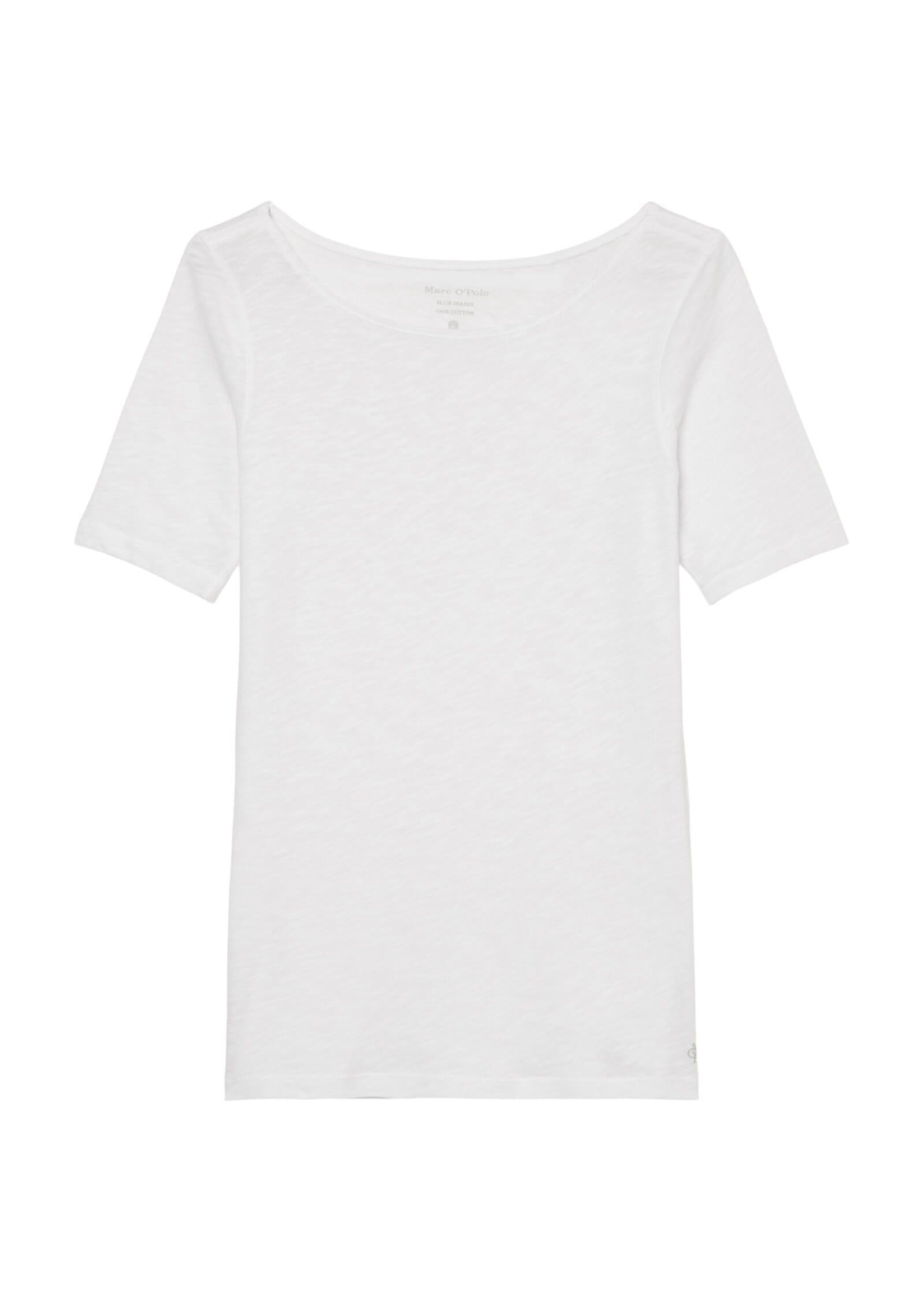 T-Shirt aus Baumwolle - 100-white - Weiß