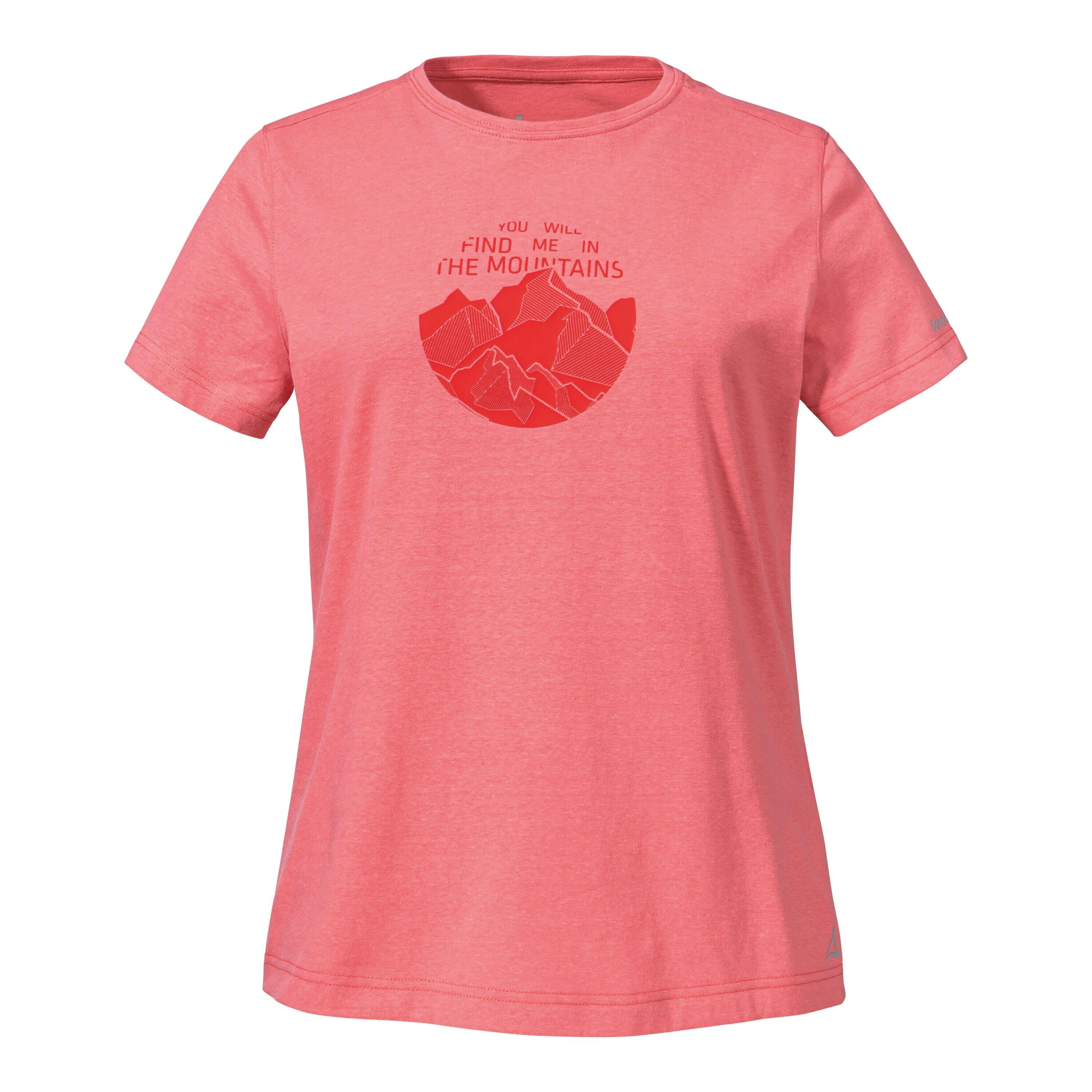 T-Shirt mit Print - 3245-claspingrose - Rosa