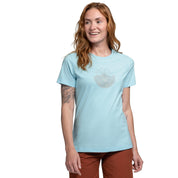 T-Shirt mit Print - 8025-icedblue - Blau