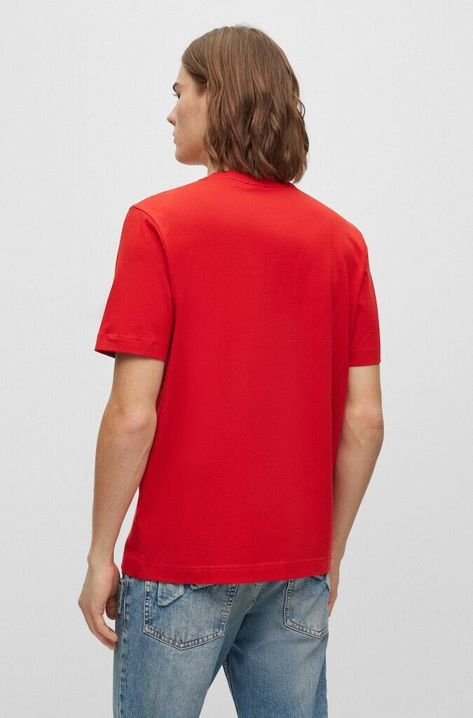 T-Shirt aus Baumwolle - 624-Bright Red - Rot