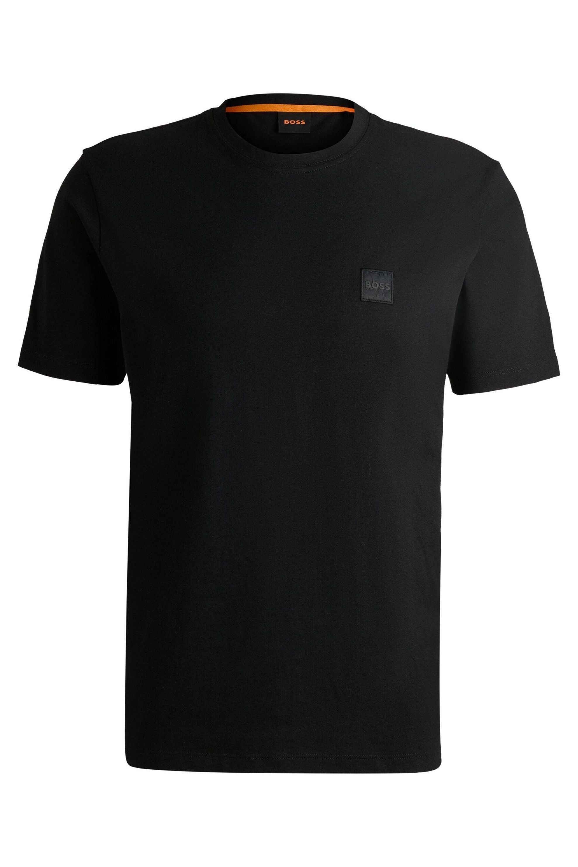 T-Shirt aus Baumwolle - 001-Black - Schwarz