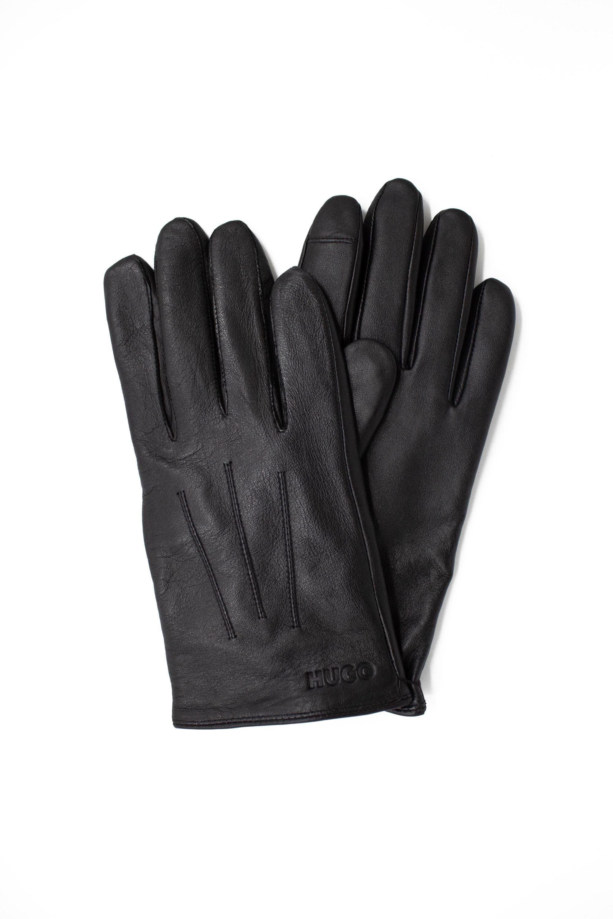 Fingerhandschuhe aus Lammleder - 001-Black - Schwarz