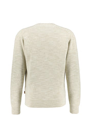 Melierter Strickpullover - 271-Light Beige - Beige