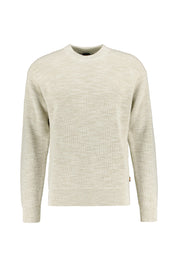 Melierter Strickpullover - 271-Light Beige - Beige