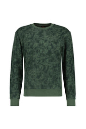 Geflecktes Sweatshirt - 341-Open Green - Grün