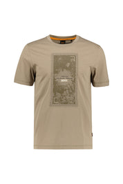 T-Shirt mit Print - 246-Open Brown - Braun