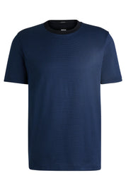 T-Shirt mit Struktur - 404-Dark Blue - Blau