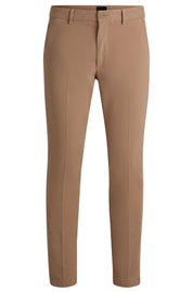 Slim Fit Chino-Hose aus strukturiertem Baumwoll-Mix - 282-Open Beige - Braun