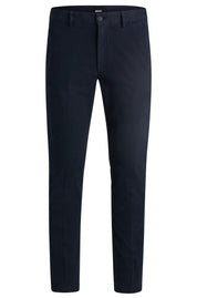 Slim Fit Chino-Hose aus strukturiertem Baumwoll-Mix - 404-Dark Blue - Blau