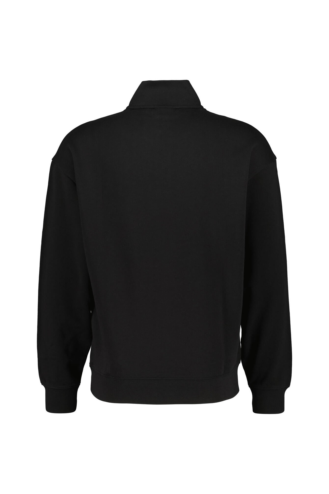 Sweatshirt mit 1/2 Zip - 001-Black - Schwarz