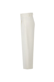 Elegante Faltenhose Wide Leg - 120-Natur - Weiß