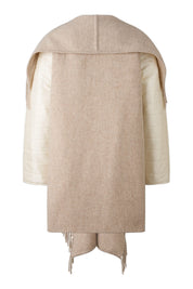 Poncho North mit Fransen - 133 - Beige