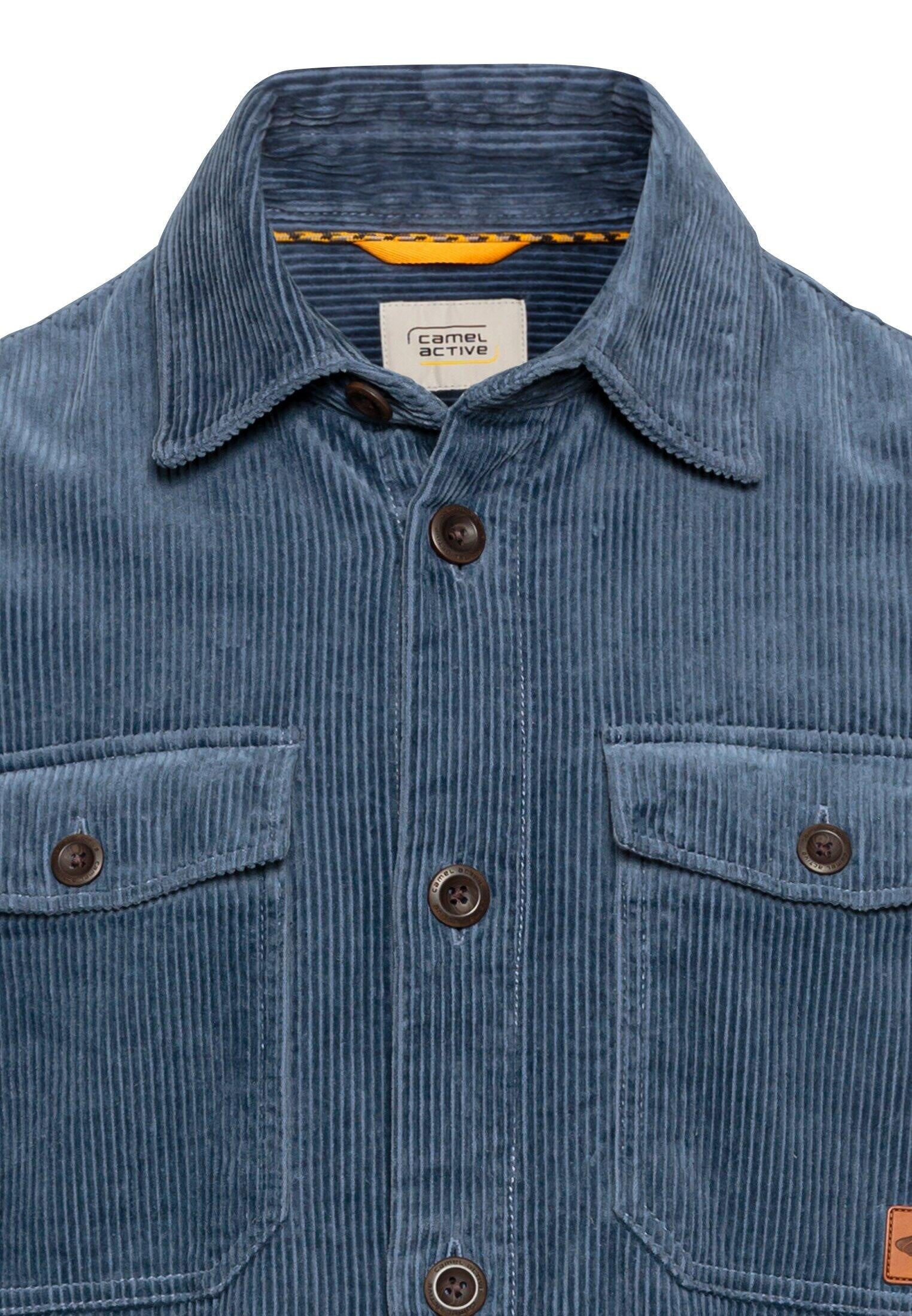 Overshirt in Cord-Optik - 42-Denim Blue - Blau