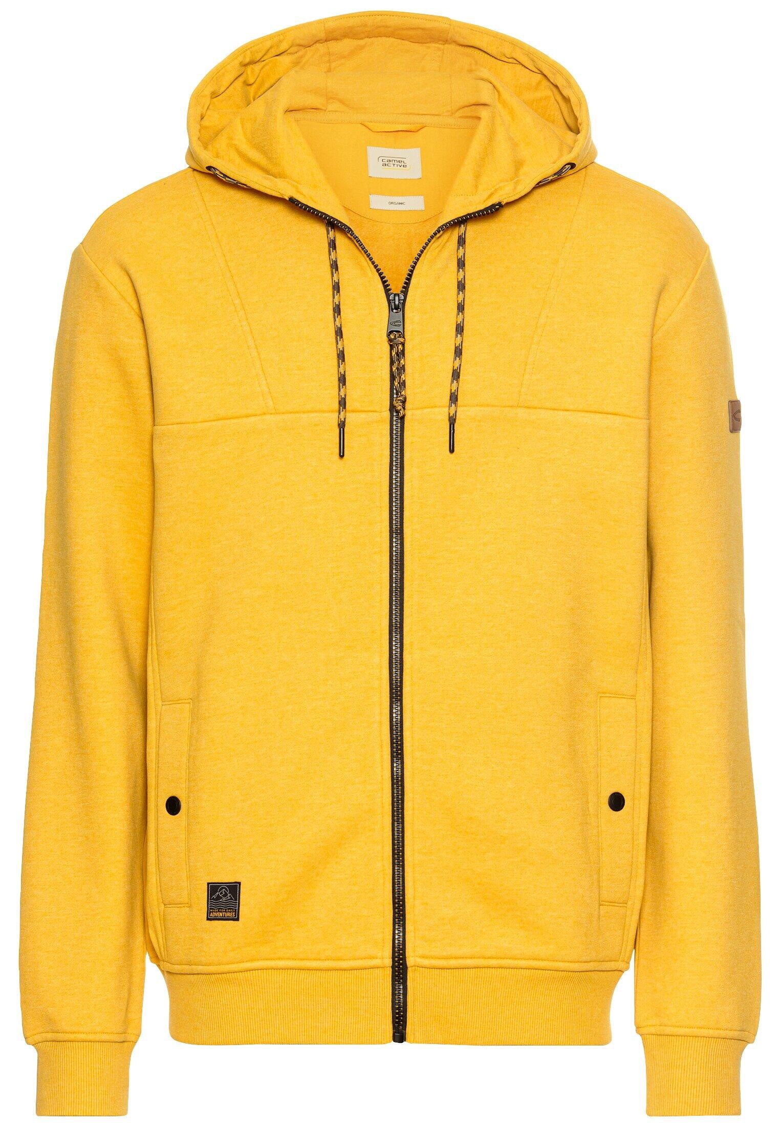 Sweatjacke aus Baumwollmix - 64-Cumin Yellow - Gelb