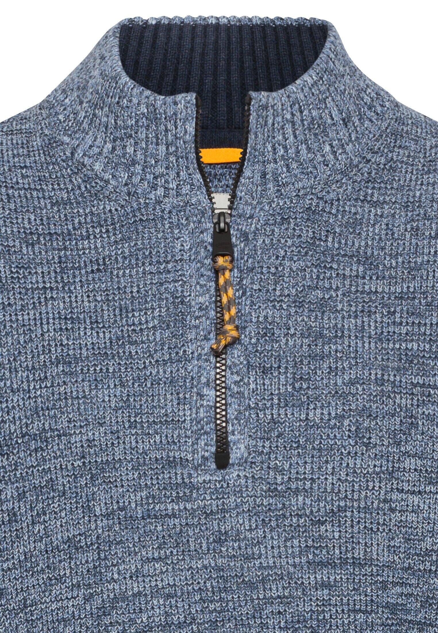 Melierte Strickjacke - 42-Denim Blue - Blau