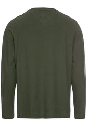 Langarmshirt mit Henleykragen - 91-Leaf Green - Grün