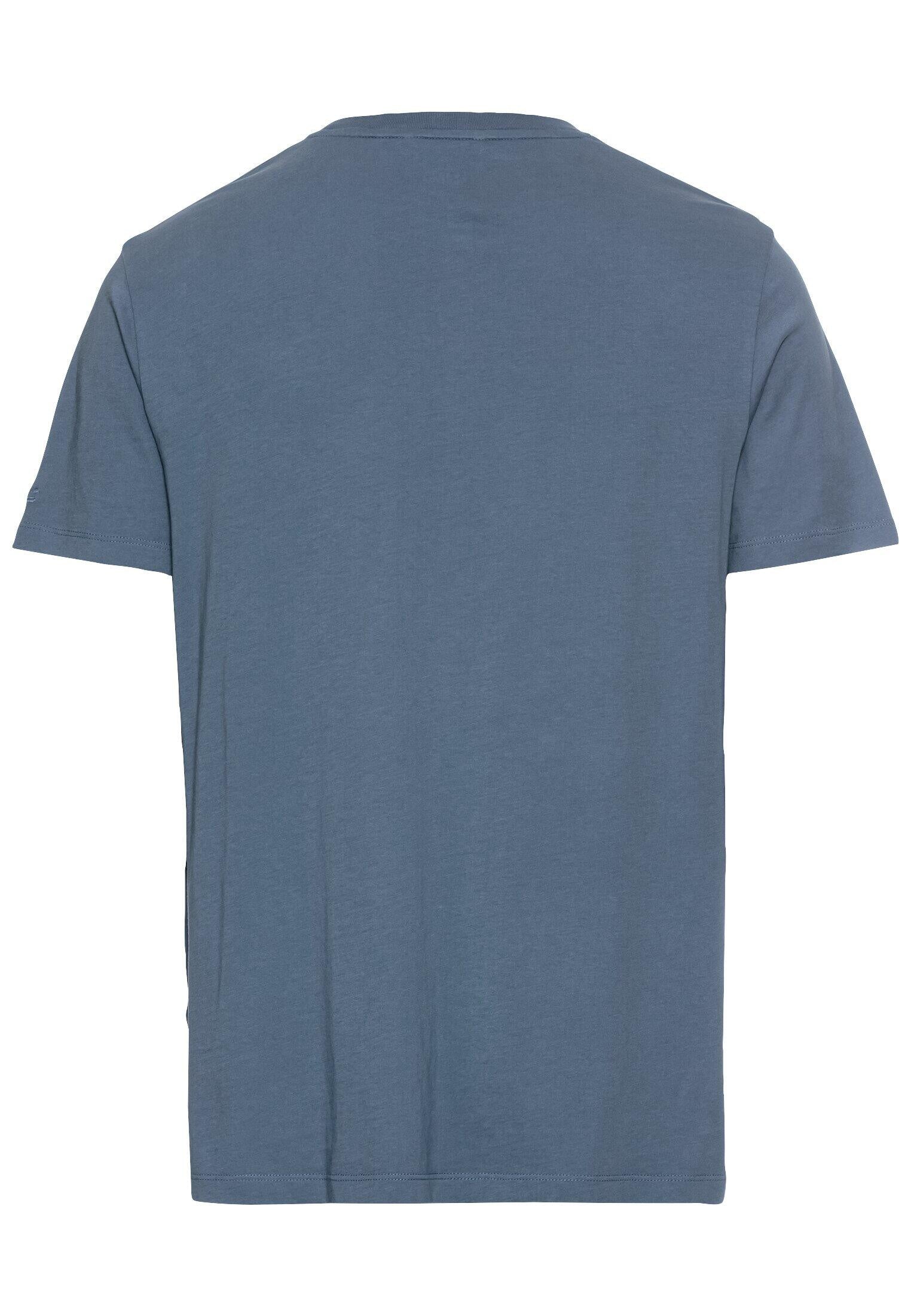 T-Shirt aus Baumwolle - 42-Denim Blue - Blau