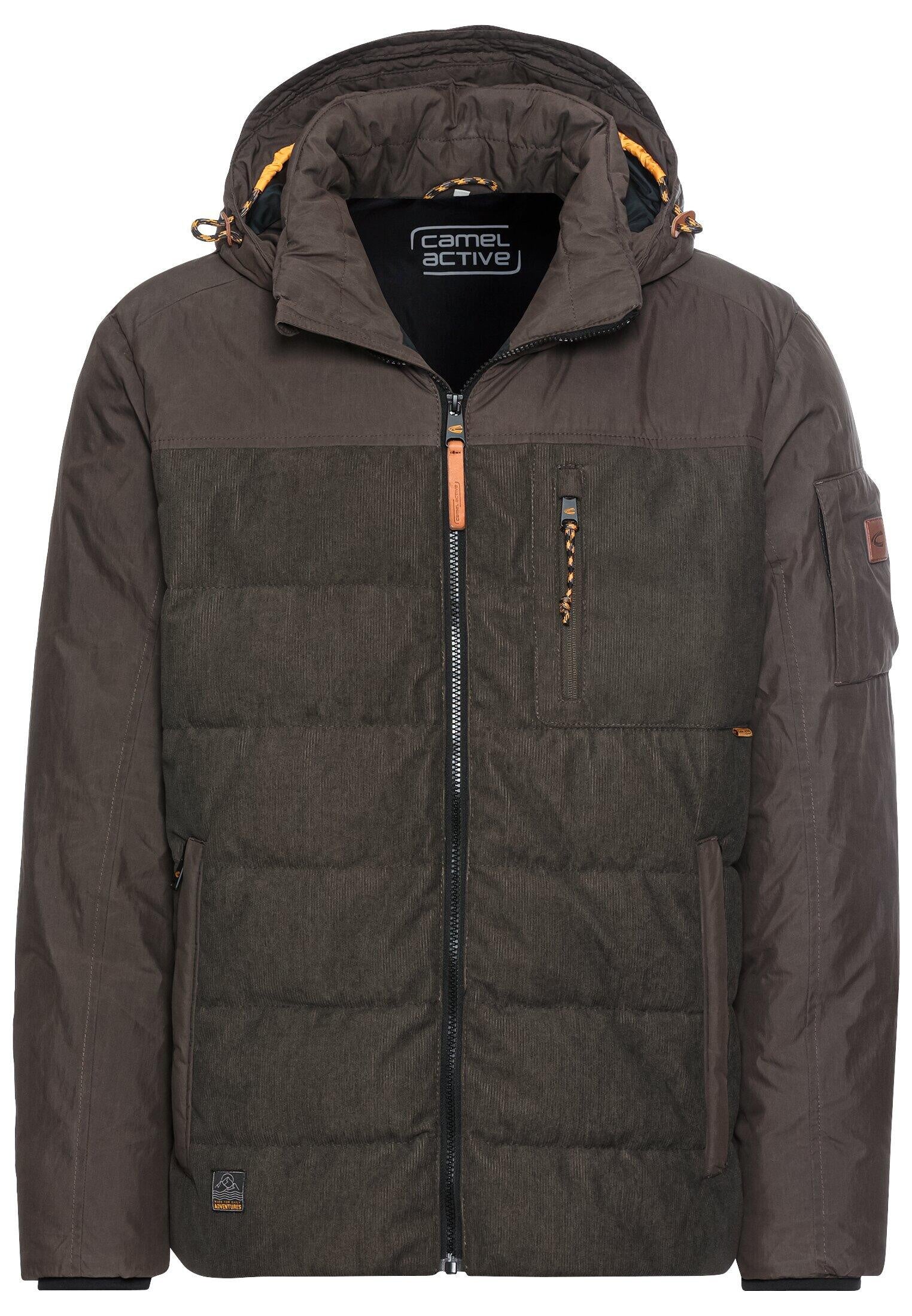 Steppjacke mit abnehmbarer Kapuze - 94-Dark Khaki - Braun