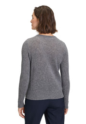 Strickpullover aus Kaschmir - 9707-Grey Melange - Grau