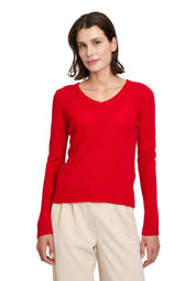 Strickpullover aus Kaschmir - 4635-Red Scarlet - Rot