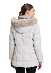 Gesteppte Winterjacke - 9001-Vapor Blue - Creme