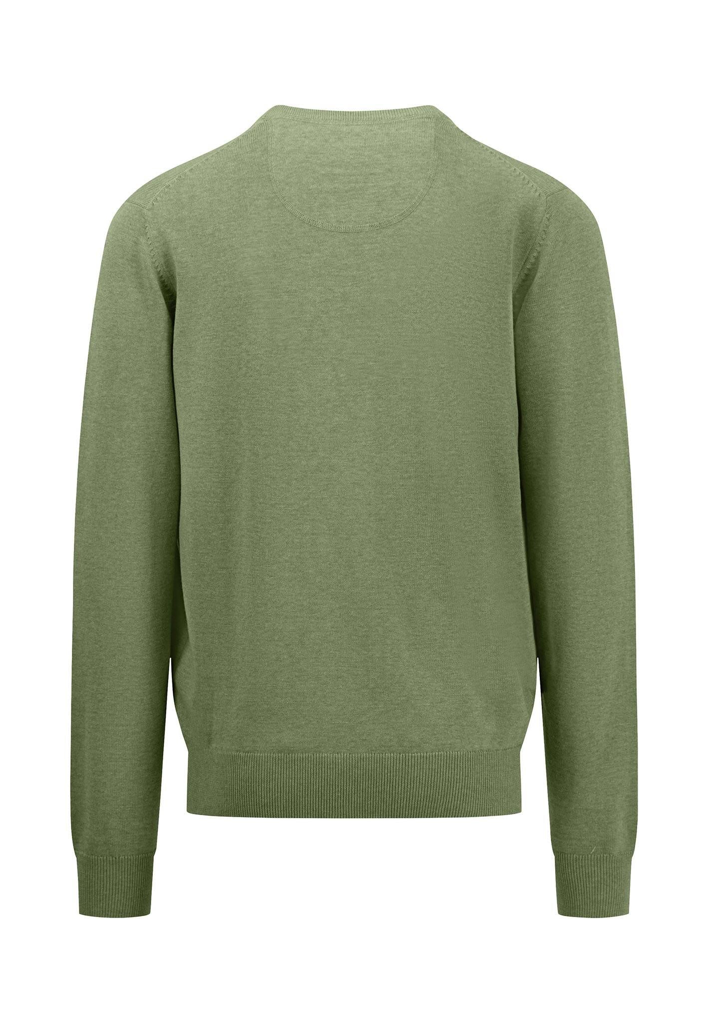 Baumwoll Pullover - 718-light khaki - Grün