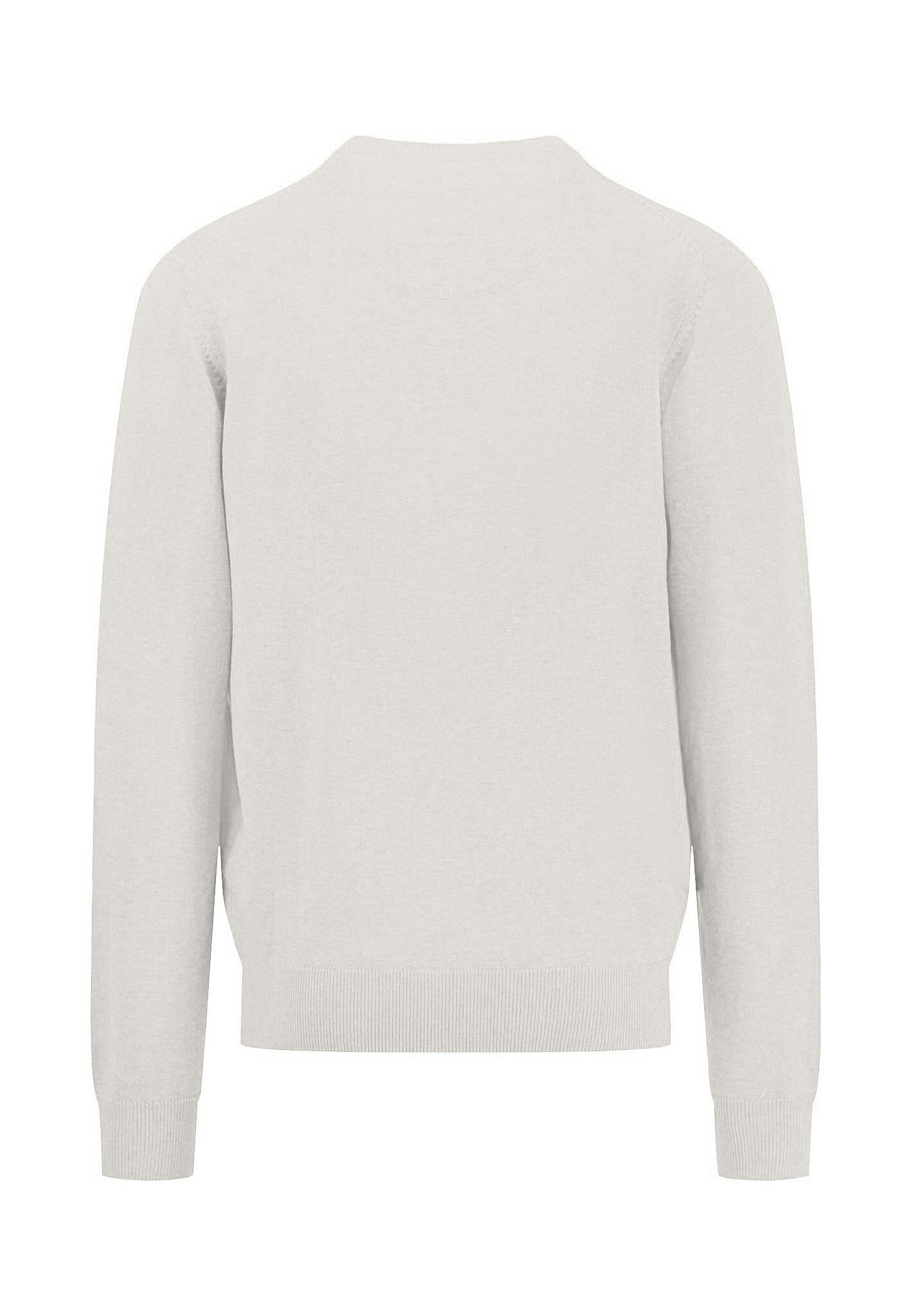 Baumwoll Pullover - 826-winter white - Grau