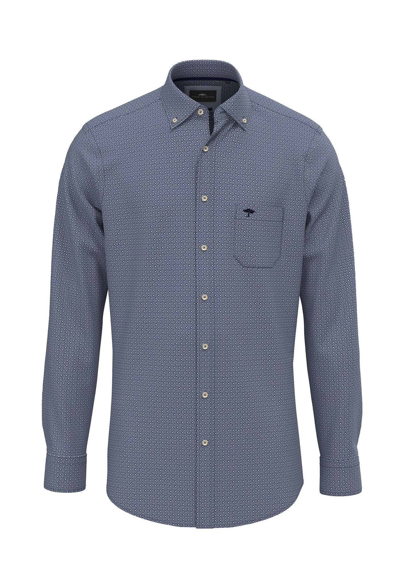 Gepunktetes Hemd Regular Fit - 625-cloud blue - Blau