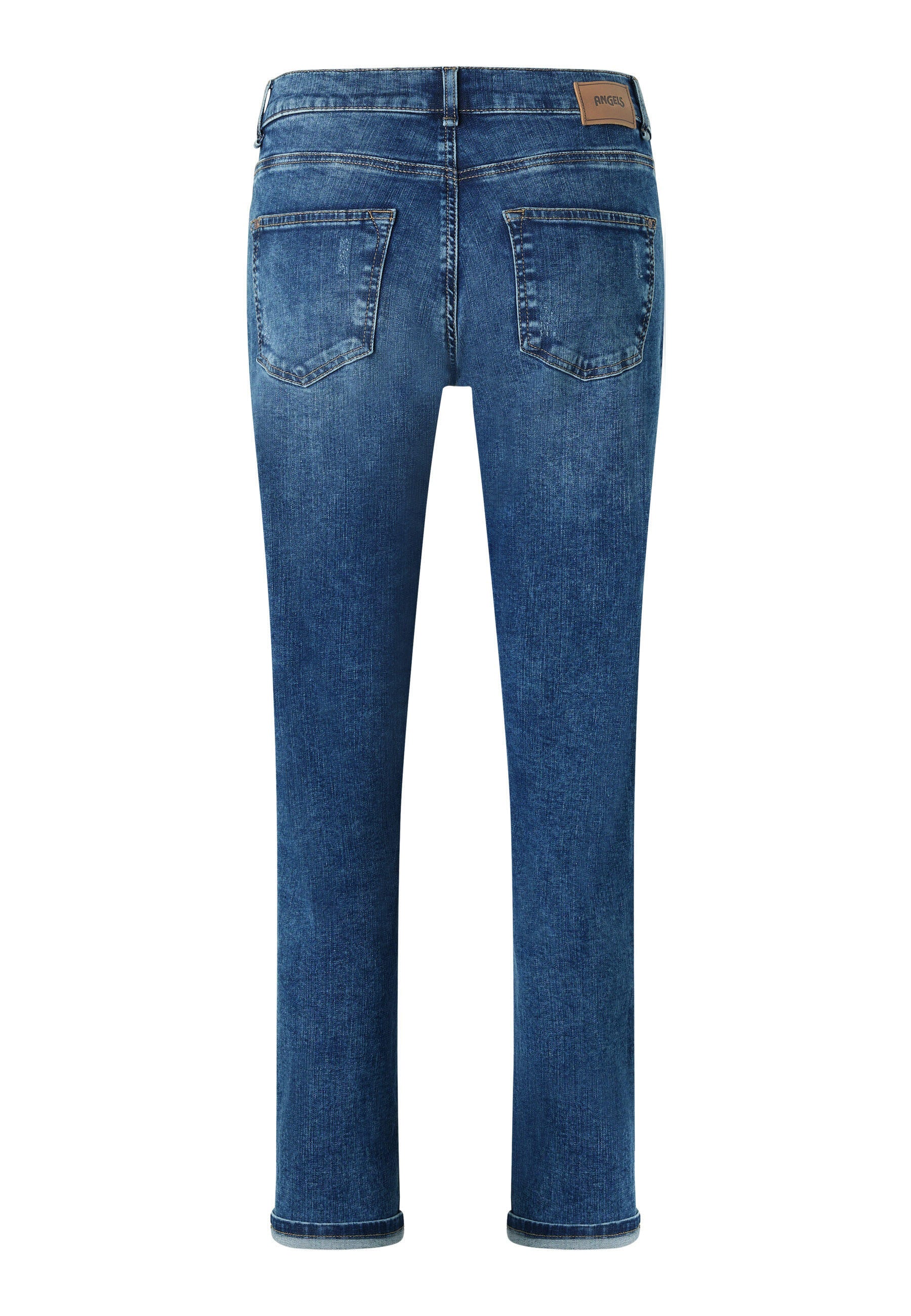 Boyfriend Jeans - 3388-mid blue used destroyed - Blau