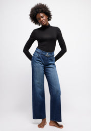 Jeans Wide Leg Liz Belt - 3258-blue used - Blau