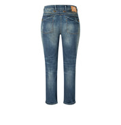 Jeans Montana Slim Fit - D613 green destroyed wash - Blau