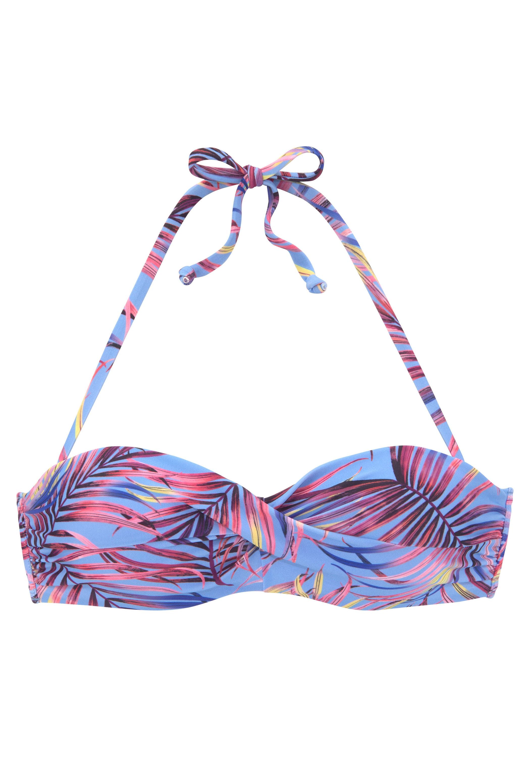 Bügel Bandeau Bikini Top Breese - 27709-skyblue prin - Violett